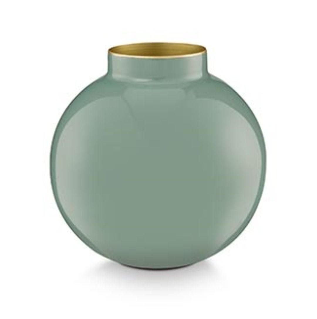 Vaso metal small mid green 17cm