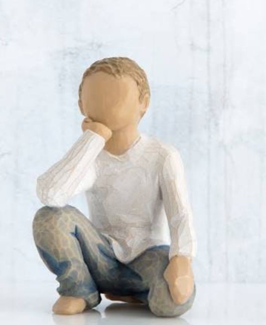 Statuina inquisitive child 