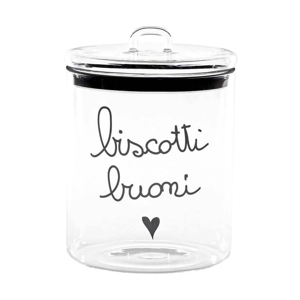 Barattolo Biscottiera in Vetro Borosilicato D15cm-h22cm